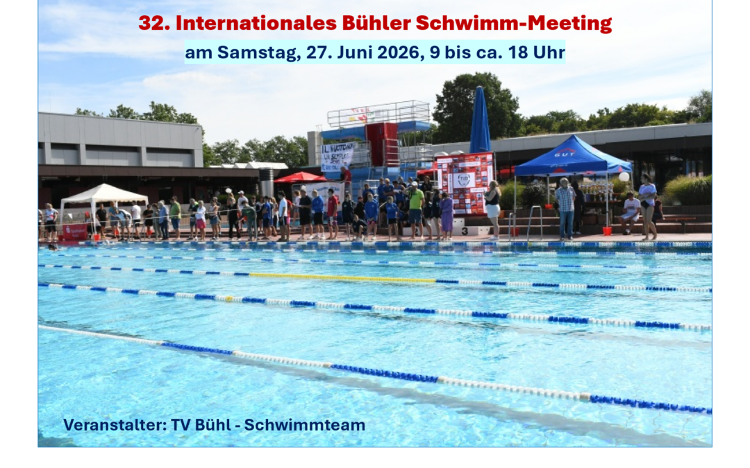 Schwimm-Meeting am 27. Juni 2026